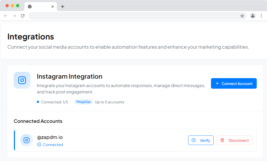 Preload Connect Your Instagram